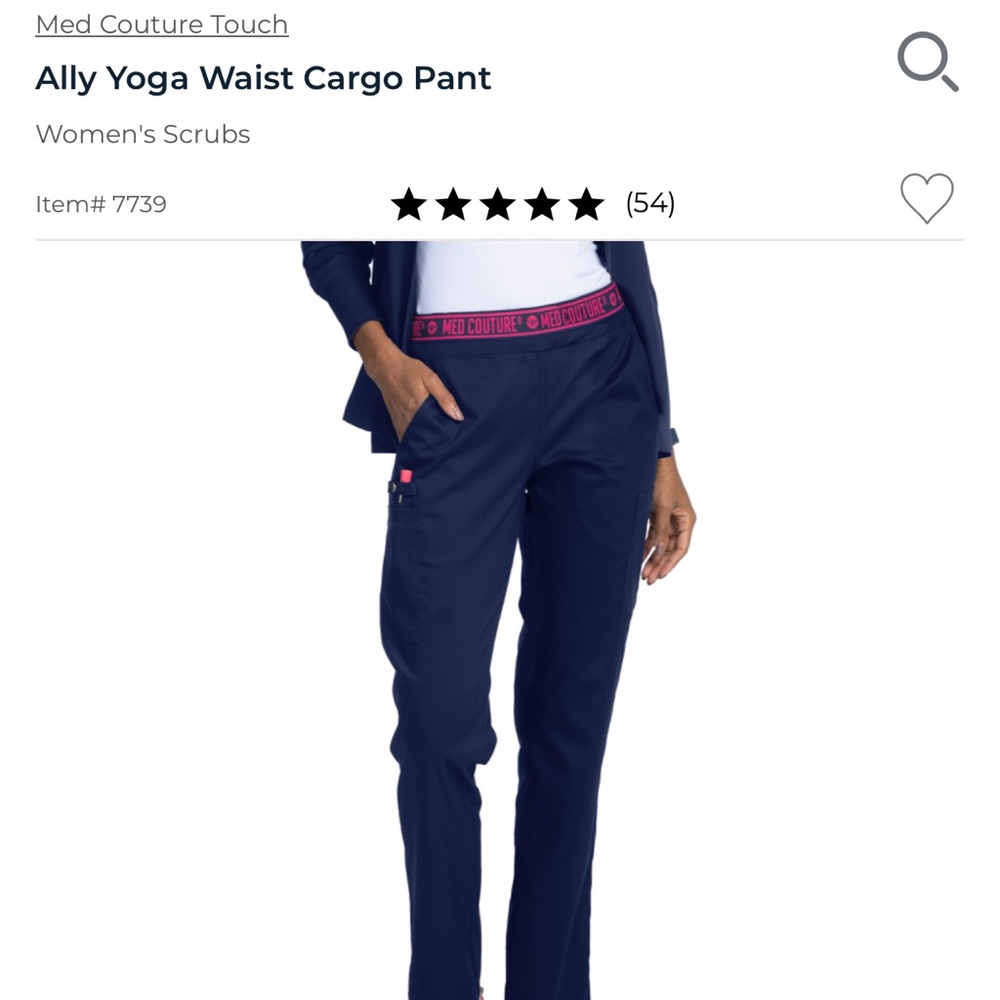 Med Couture Touch
Ally Yoga Waist Cargo Pant
Women's Scrubs NAVY